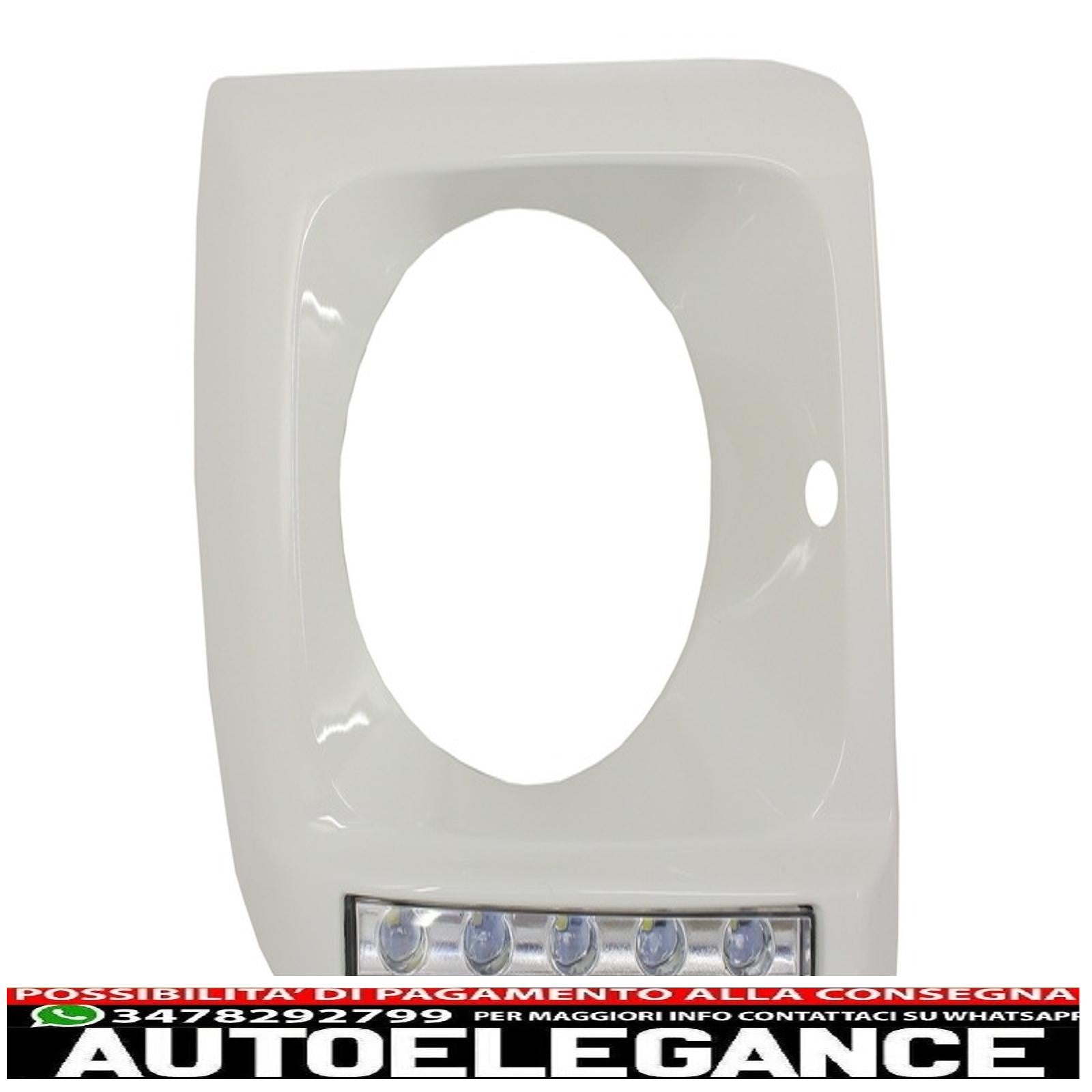 Copri fari bianchi con led drl luci di marcia diurna adatti per mercedes classe g w463 (1989-2012) g65 design cromato AUTOELEGANCERICAMBI