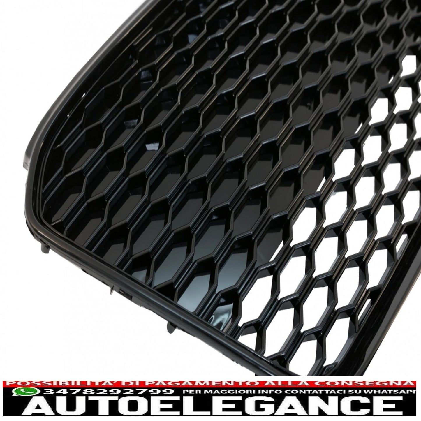 griglia anteriore adatta per audi r8 42 restyling 1a generazione (2013-2015) rs design nero lucido