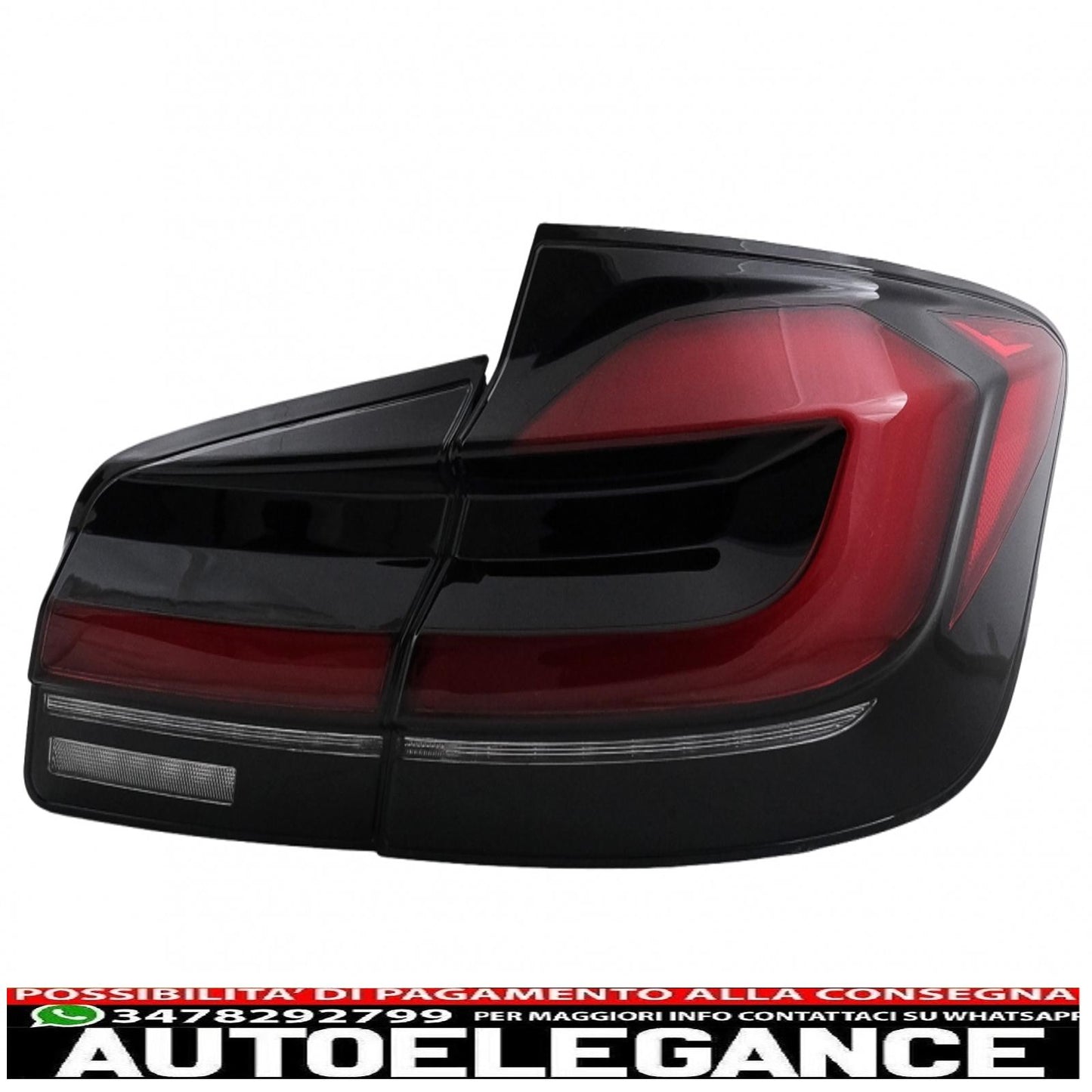 LED taillights suitable for BMW 5 Series F10 (2011-2017) with dynamic sequential cornering lights updated to LCI G30 design