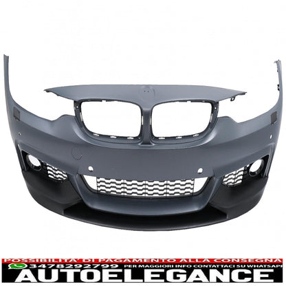 complete body kit suitable for bmw 4 series f36 gran coupe (2013-2019) m performance design double single exit black 