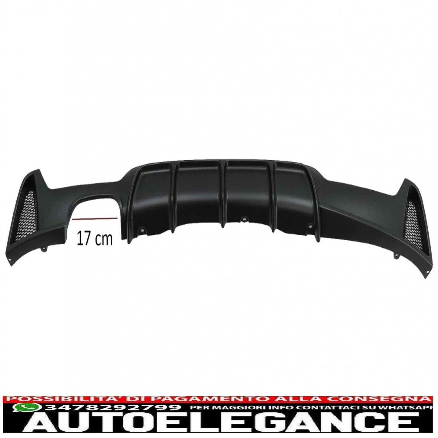 Rear Bumper Diffuser Suitable For BMW 4 Series F32 F33 F36 (2013-2019) Coupe Cabrio M Design Left Double Outlet Black 