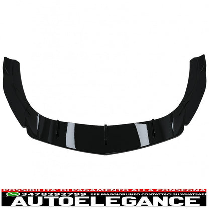 Front bumper spoiler lip suitable for mercedes a-class w177 v177 sport-line / a35 (2018-up) piano black 