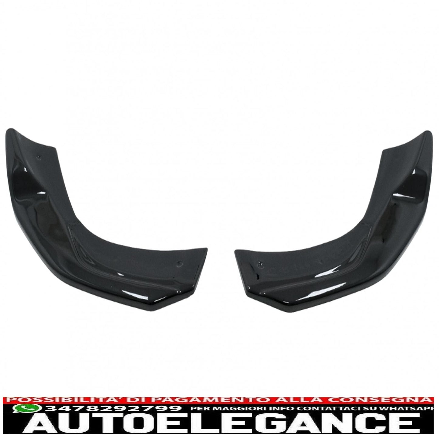 Alette splitter laterali per paraurti posteriore adatte per mercedes classe A W177 A35 A45 Hatchback (2018-up) Piano Black AUTOELEGANCERICAMBI