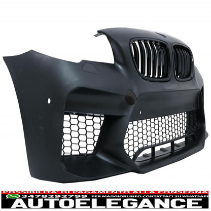 kit carrozzeria adatto per paraurti BMW serie 5 F10 (2011-2017) con minigonne laterali e doppi terminali di scarico doppi in fibra di carbonio design M5