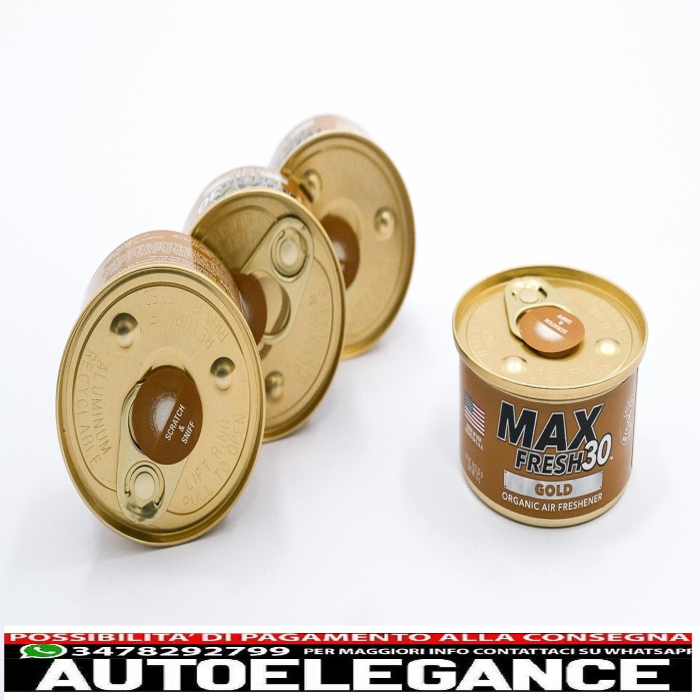 Paradise Air Fresh deodorante per ambienti biologico senza tappo può contenere max 30 4 lattine d'oro