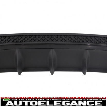 diffusore posteriore e terminali di scarico adatti per mercedes classe e w212 s212 amg sport line facelift (2013-2016) design nero e63