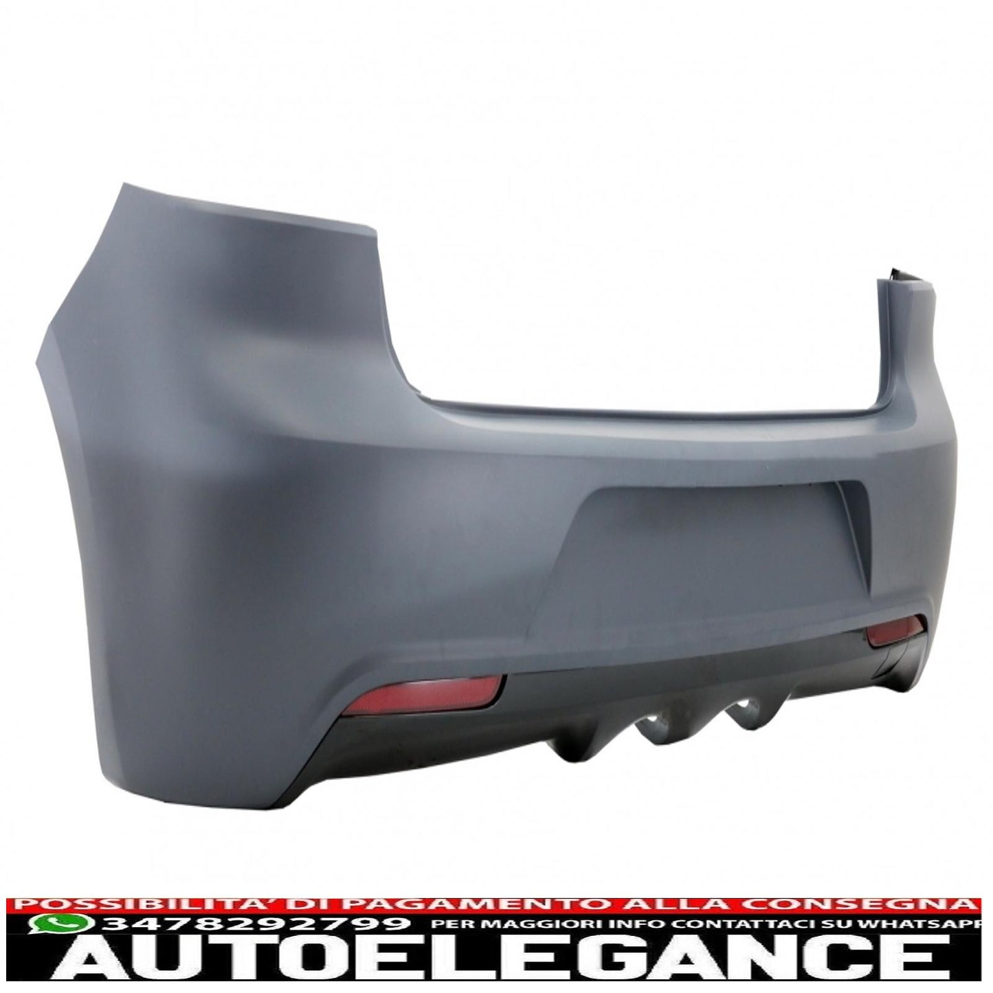 Paraurti posteriore con minigonne laterali adatto per vw golf vi (dal 2008 in poi) design r20