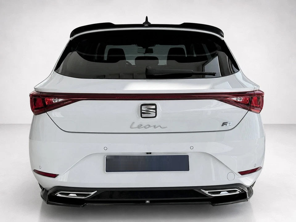 👉SPLITTER POSTERIORE ADATTO PER SEAT LEON MK4 FR 2020+ NERO LUCIDO👈