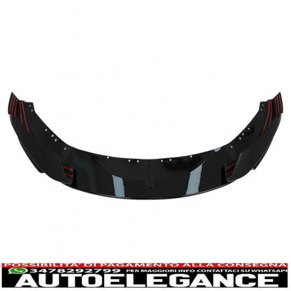 Front bumper spoiler lip suitable for bmw 4 series f32 coupe f33 cabrio f36 grand coupe (2013-03.2019) m design piano black 