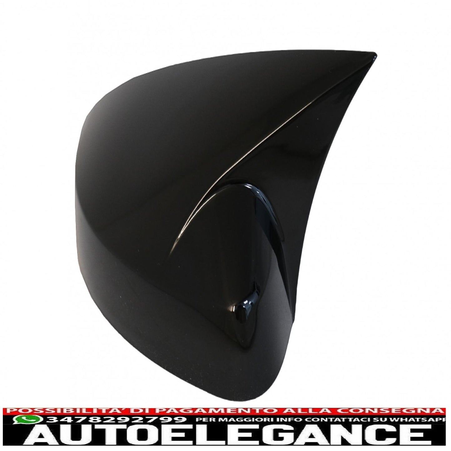Calotte specchietti adatte per audi a3 8v rs3 cabriolet limousine sportback (2012-2019) bat look nero pianoforte AUTOELEGANCERICAMBI