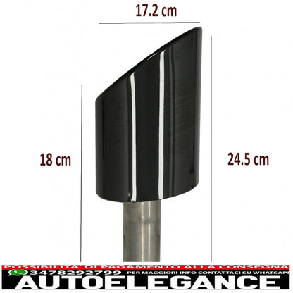 COPPIA Terminali di scarico adatti per audi look rs nero