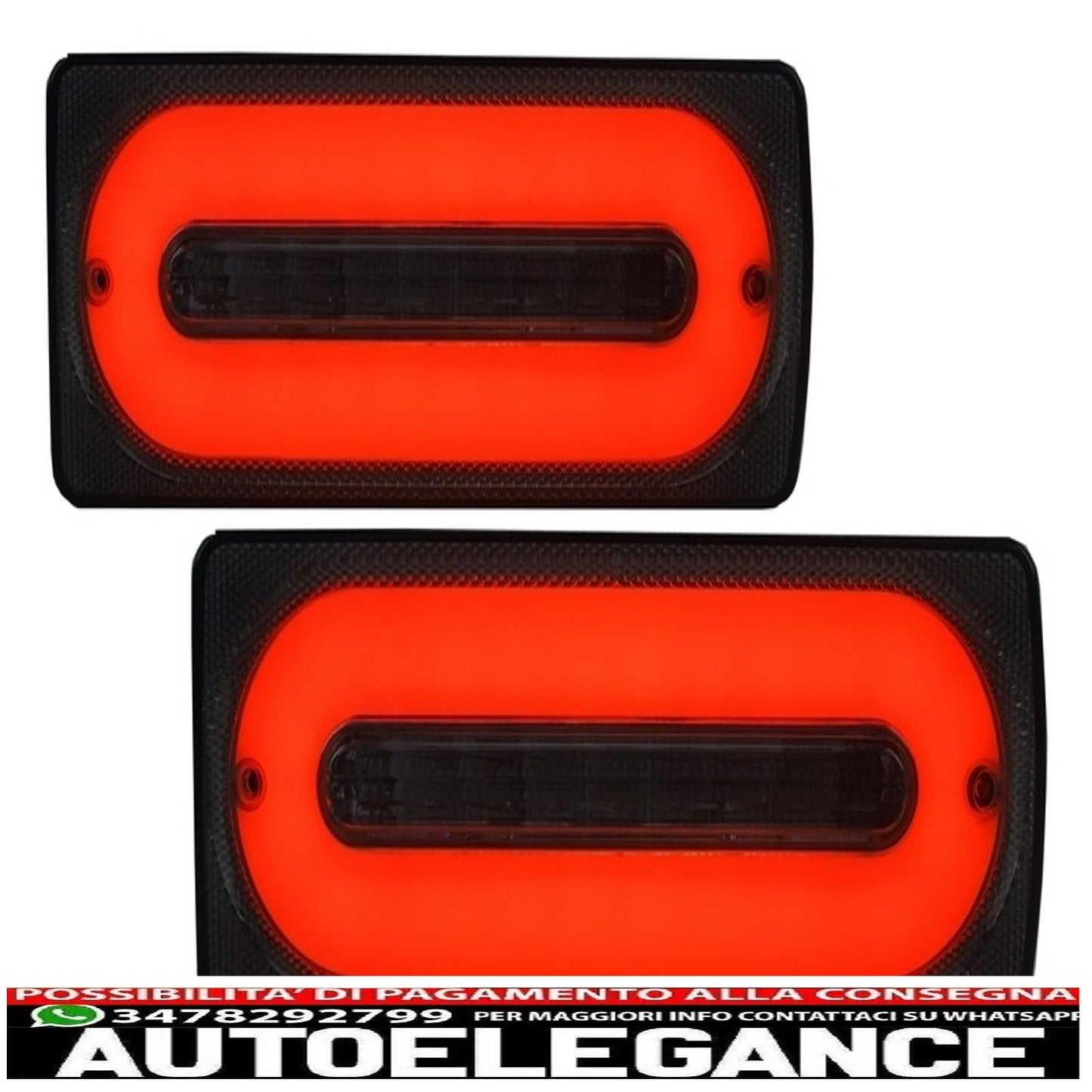 fanali posteriori a led barra luminosa con paraurti posteriore fendinebbia e indicatori di direzione sequenziali dinamici adatti per mercedes benz classe g w463 (1989-2015) fumè