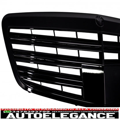 griglia anteriore adatta per mercedes classe s w221 facelift (2010-2013) s63 s65 design pianoforte nero