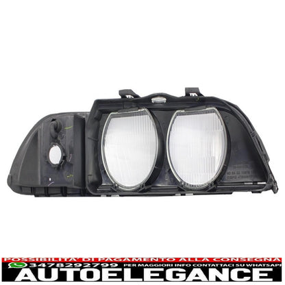 Headlight glass lens replacement suitable for BMW 5 series e39 pre facelift (1996-2000) left side