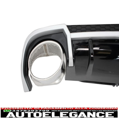 Punte di scarico del diffusore della mantovana del paraurti posteriore adatte per audi a4 b9 8w (2016-2018) berlina avant rs4 design