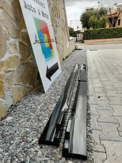 LAME BMW SERIE 6 E63 E64 SPLITTER SOTTO MINIGONNE LATERALI ABS NERO LUCIDO