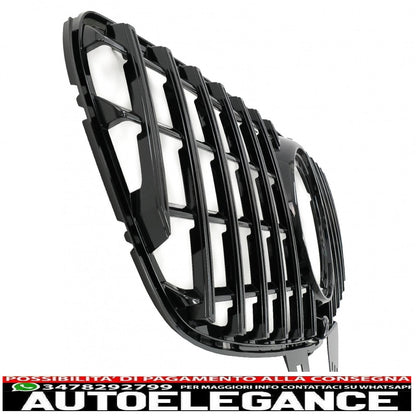 central grille suitable for mercedes v class w447 facelift (2020 onwards) gt r design panamericana black 