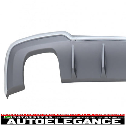 Diffusore mantovana paraurti posteriore con sistema di scarico adatto per a3 8v restyling hatchback sportback (2016-2019) paraurti s-line design s3
