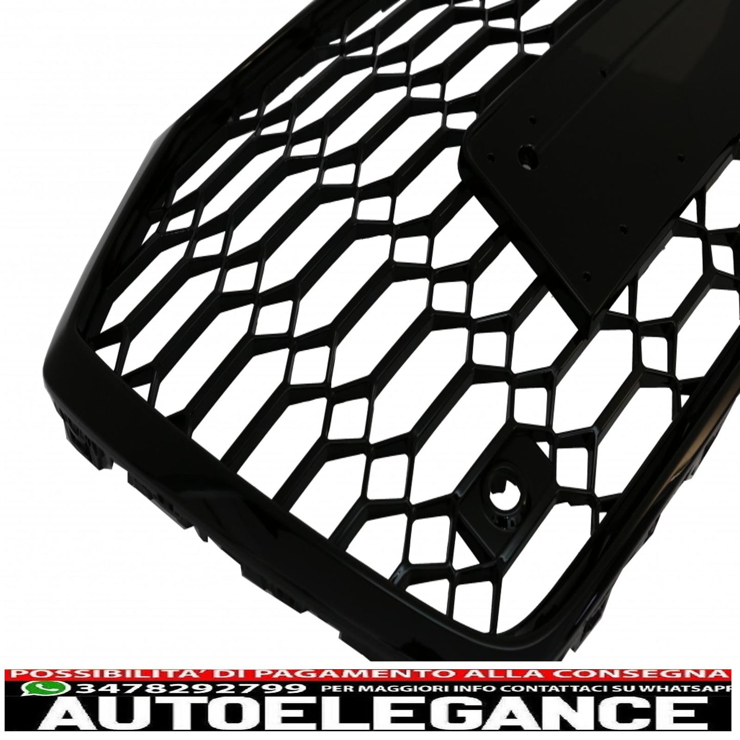 center grille without badge suitable for audi a6 c8 4k (2018-up) rs6 design piano black 