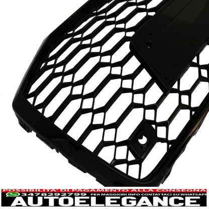 center grille without badge suitable for audi a6 c8 4k (2018-up) rs6 design piano black 