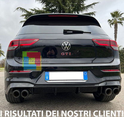 DIFFUSORE POSTERIORE PER VW GOLF 8 2019+ SOTTO PARAURTI DOPPIO SCARICO RLINE 013