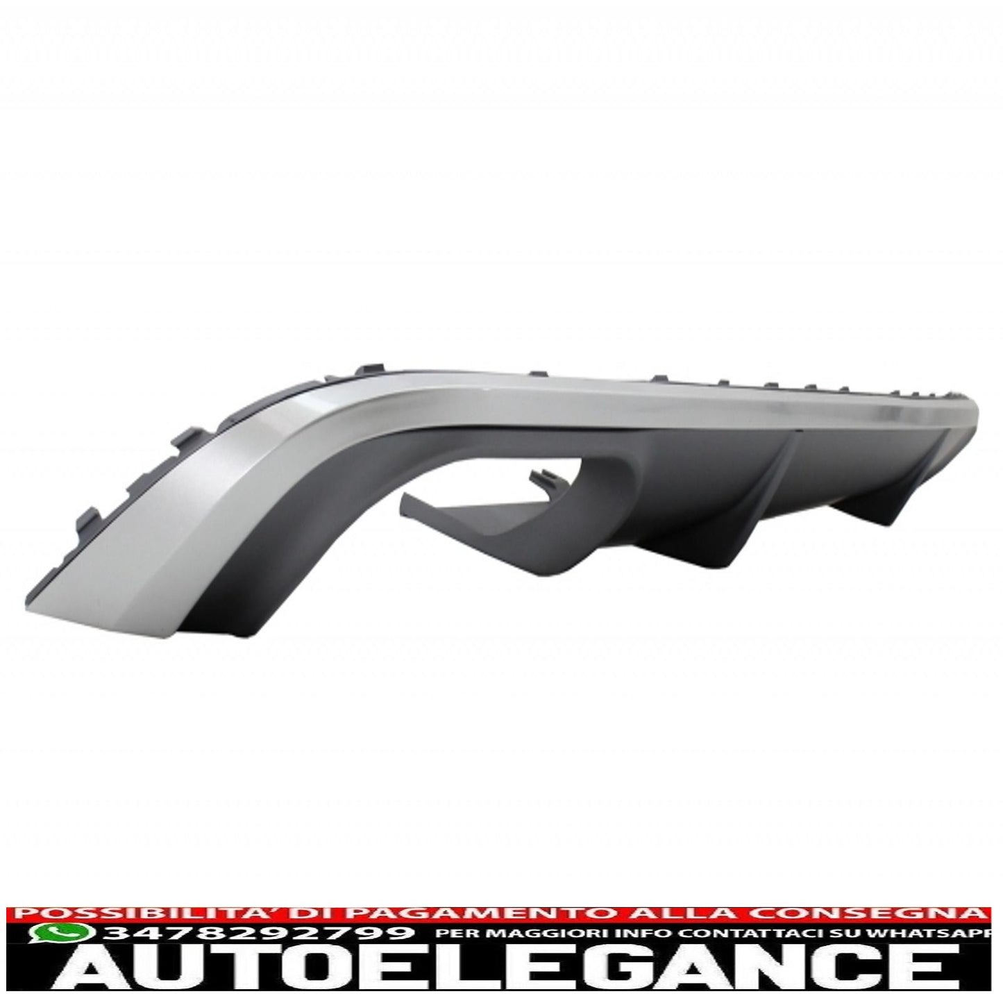 Diffusore mantovana per paraurti posteriore adatto per audi a4 b9 8w berlina/avant (2016-2018) con terminali di scarico e terminali di scarico design s4 per edizione standard grigio