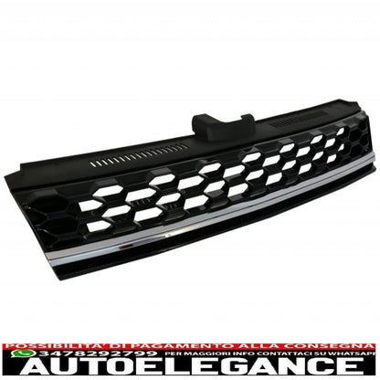 badgeless central grille with LED headlights sequential dynamic cornering lights suitable for vw golf 7.5 facelift (2017-up) gti design chrome