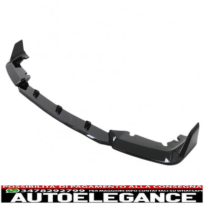 Aerodynamic body kit front bumper lip and rear splitter fit for BMW F95 X5M Competition (2018-up) piano black 