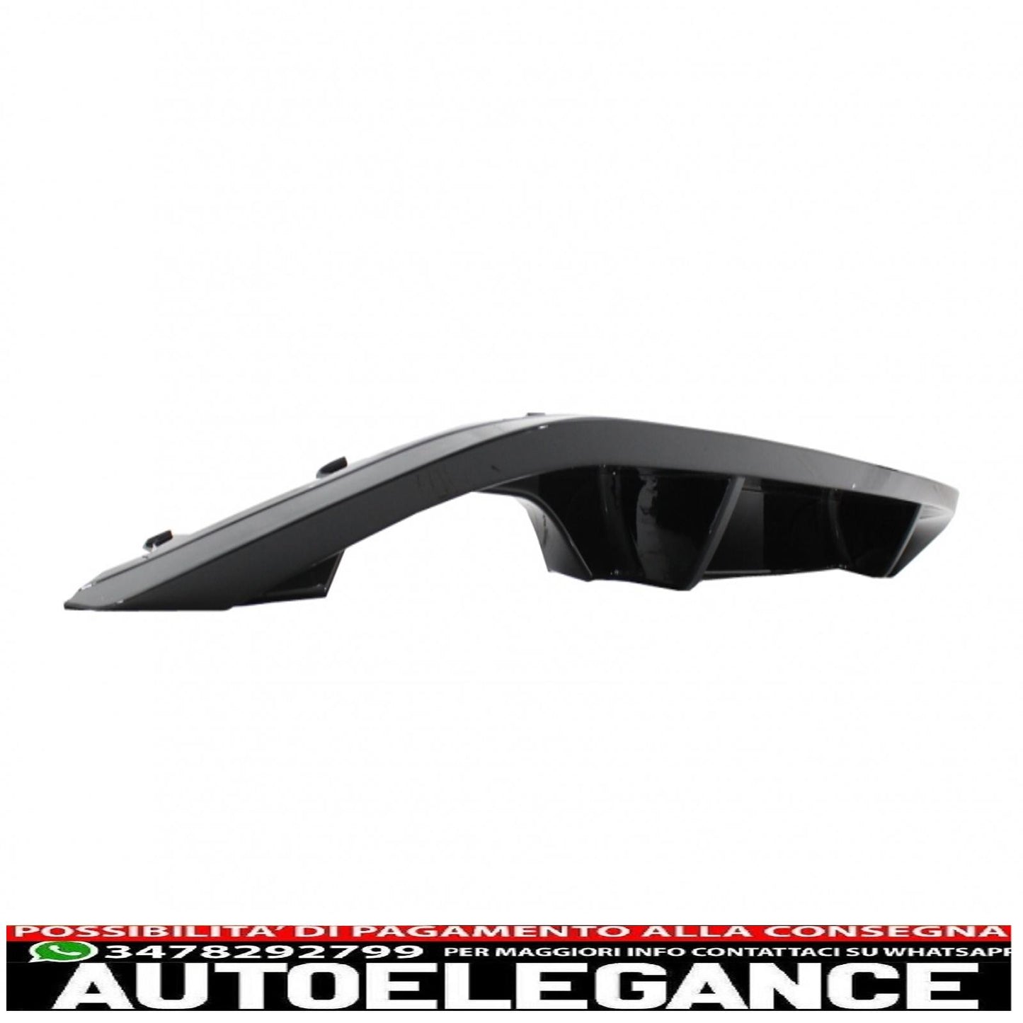 diffusore paraurti posteriore con impianto di scarico completo adatto per vw golf 7 vii (2013-2016) r design