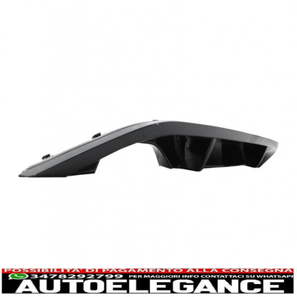 diffusore paraurti posteriore con impianto di scarico completo adatto per vw golf 7 vii (2013-2016) r design