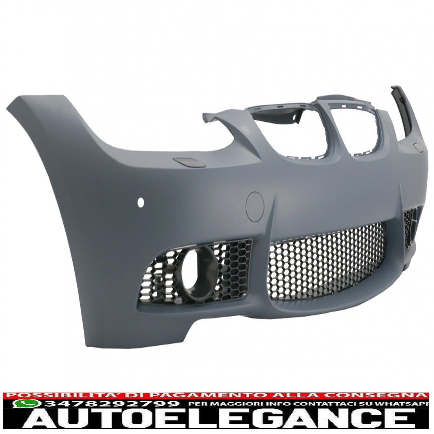 paraurti anteriore con proiettori fendinebbia adatto per bmw serie 3 e92 coupé e93 cabrio (2006-2009) m3 look