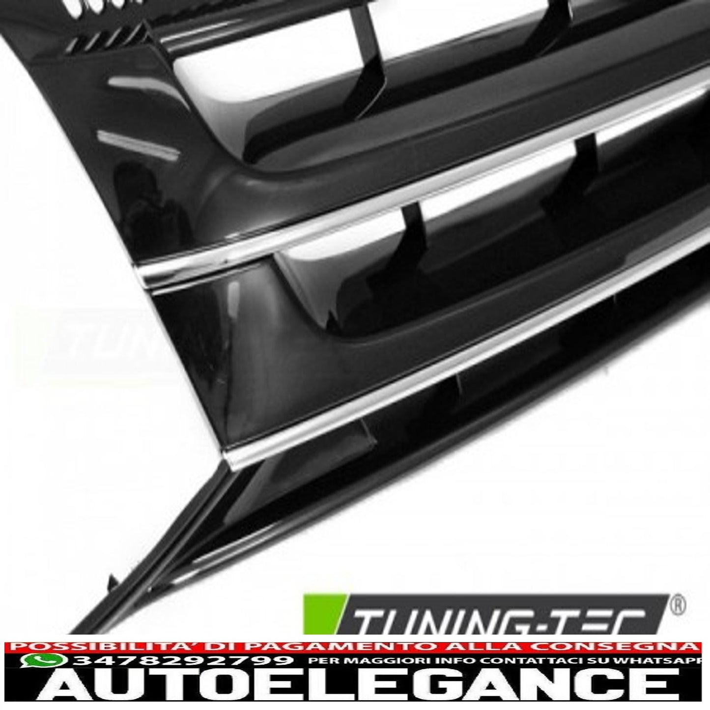 Griglia cromata nera per VW T5 10-15 Caravelle Multivan
