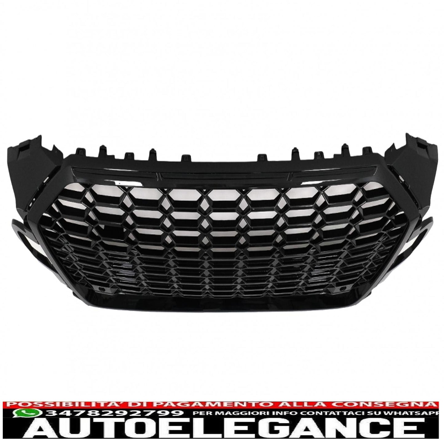front grille suitable for audi a5 f5 facelift (2019 onwards) racing look piano black 