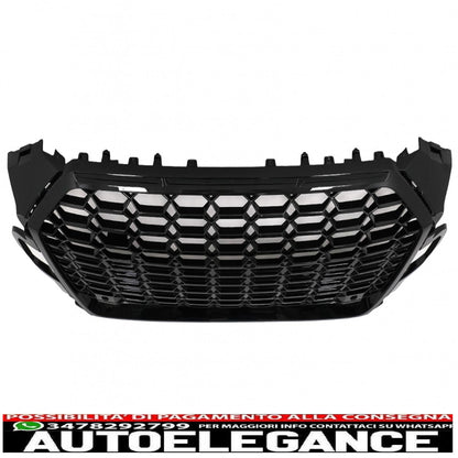 front grille suitable for audi a5 f5 facelift (2019 onwards) racing look piano black 