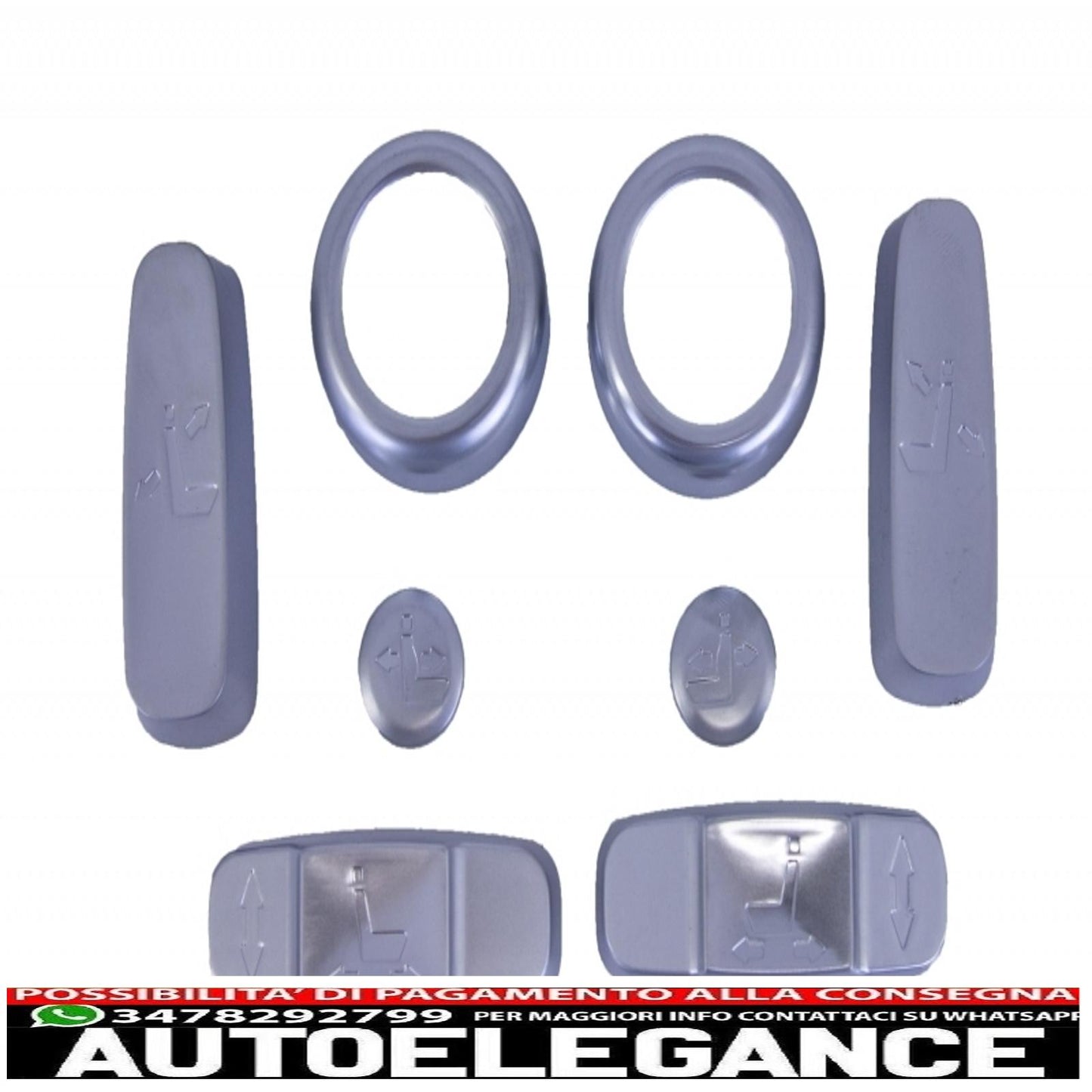 regolazione del sedile rivestimento cromato del telaio con anello pulsante di avvio del telaio adatto a land rover discovery 5 l462 (2017-) discovery sport l550 (2014-) range rover sport l494 (2013-)