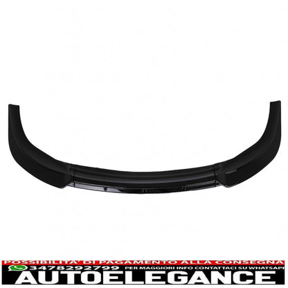 Additional front bumper spoiler suitable for vw id3 (2019-2022) piano black 