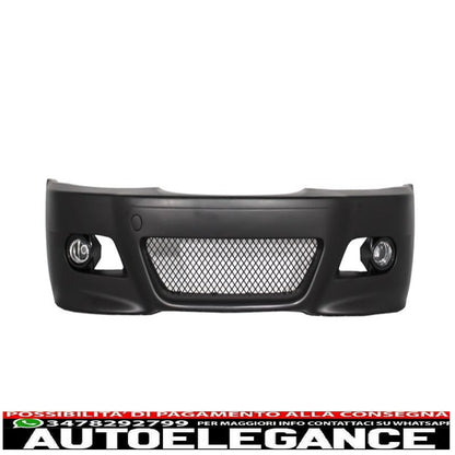 paraurti anteriore con fendinebbia adatto per bmw serie 3 coupé cabrio berlina station wagon e46 (1998-2004) design m3