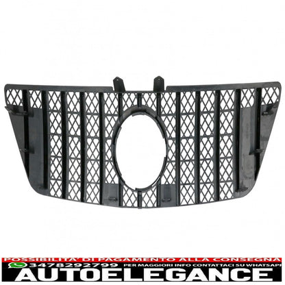 griglia anteriore centrale adatta per mercedes ml w164 facelift (07.2008-2011) gt-r design panamericana nera