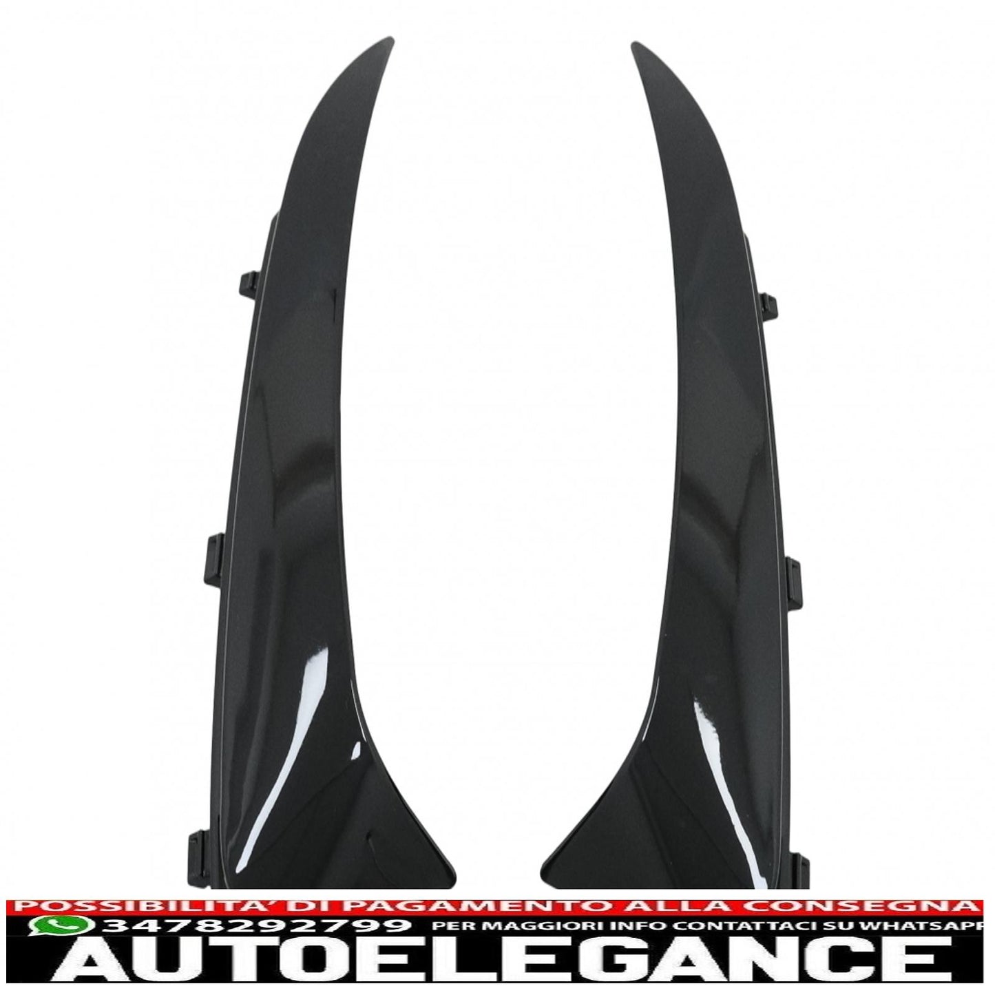 Alette paraurti posteriori alette laterali flic adatte per mercedes classe c c205 a205 (2015-2019) pianoforte nero AUTOELEGANCERICAMBI