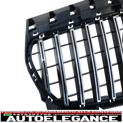 griglia anteriore centrale adatta per mercedes cla c117 x117 w117 facelift (2016-2018) cla45 gt-r design panamericana cromata nera