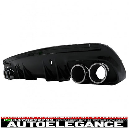 Diffusore del paraurti posteriore con terminali di scarico adatti per mercedes classe c w205 s205 sport line (2014-2020) design c43