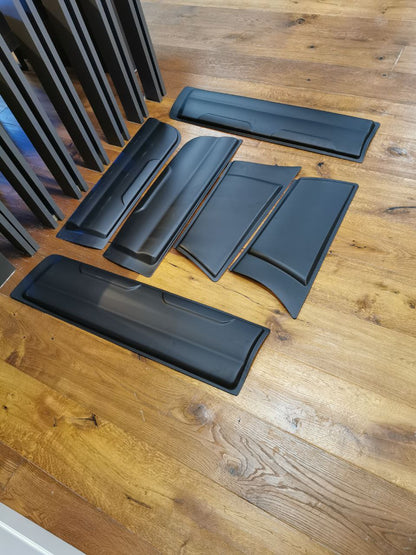 DOOR BUMPERS SUITABLE FOR TOYOTA HILUX 8 2015-2019 MATT BLACK LOOK 