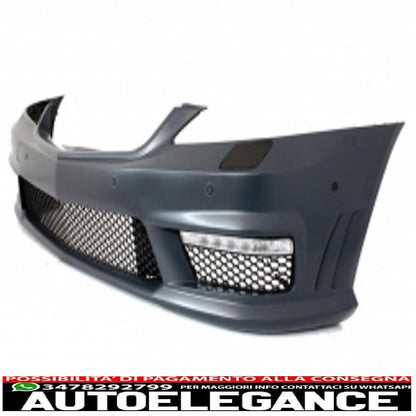 gruppo completo paraurti anteriore con griglia centrale adatto per mercedes classe s w221 (2005-2010) s63 s65 design e minigonne laterali versione corta