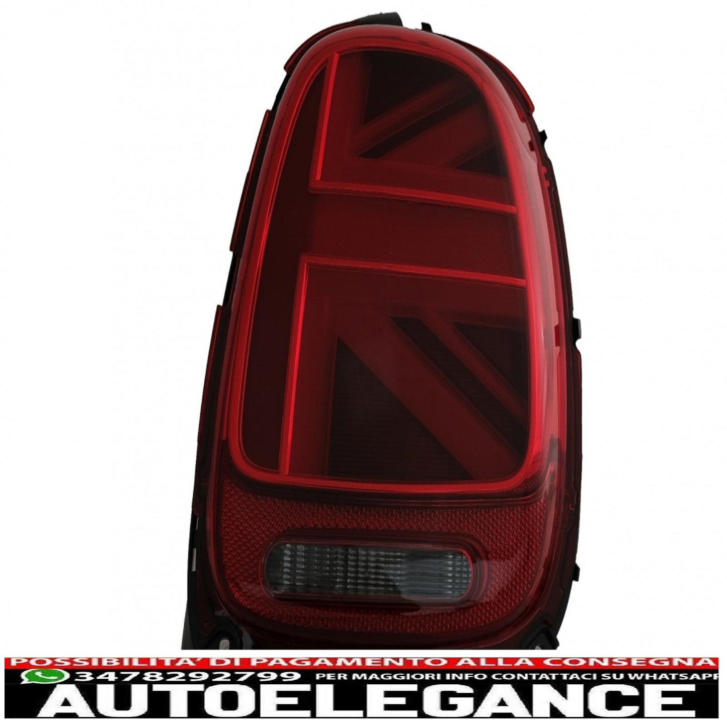 Rear lights suitable for mini one f55 f56 f57 3d 5d cabriolet (2014-2018) jcw design red