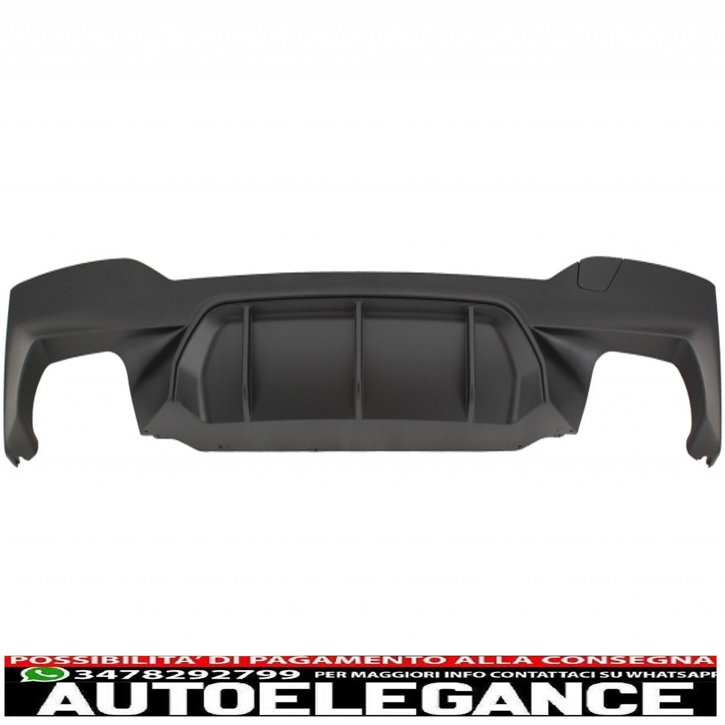 Diffusore del paraurti posteriore nero opaco con terminali di scarico doppi in carbonio adatti per BMW Serie 5 G30 G31 dal 2017 in poi design M5