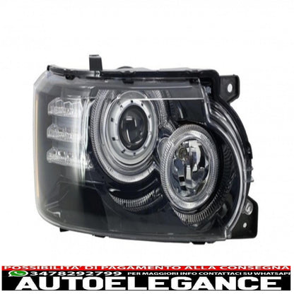 Headlights with support brackets and central grille suitable for land rover vogue l322 (2002-2009) facelift design