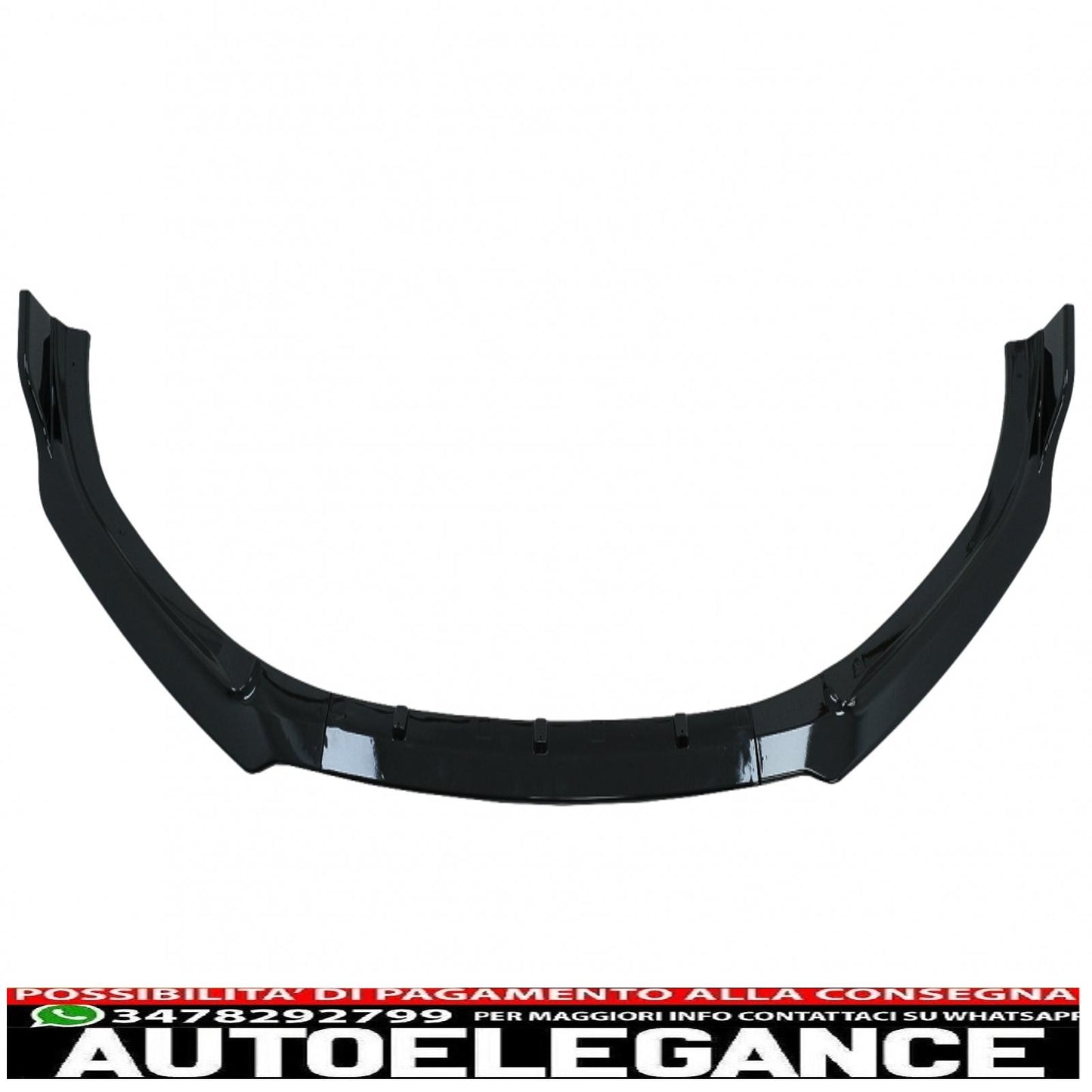 Front bumper additional spoiler suitable for audi a6 c7 4g facelift (2015-2018) piano black