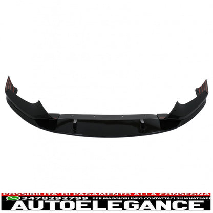 Front Bumper Spoiler Lip Fit For BMW 5 Series G30 Limousine G31 Touring (2017-2019) M Sport Design Piano Black 