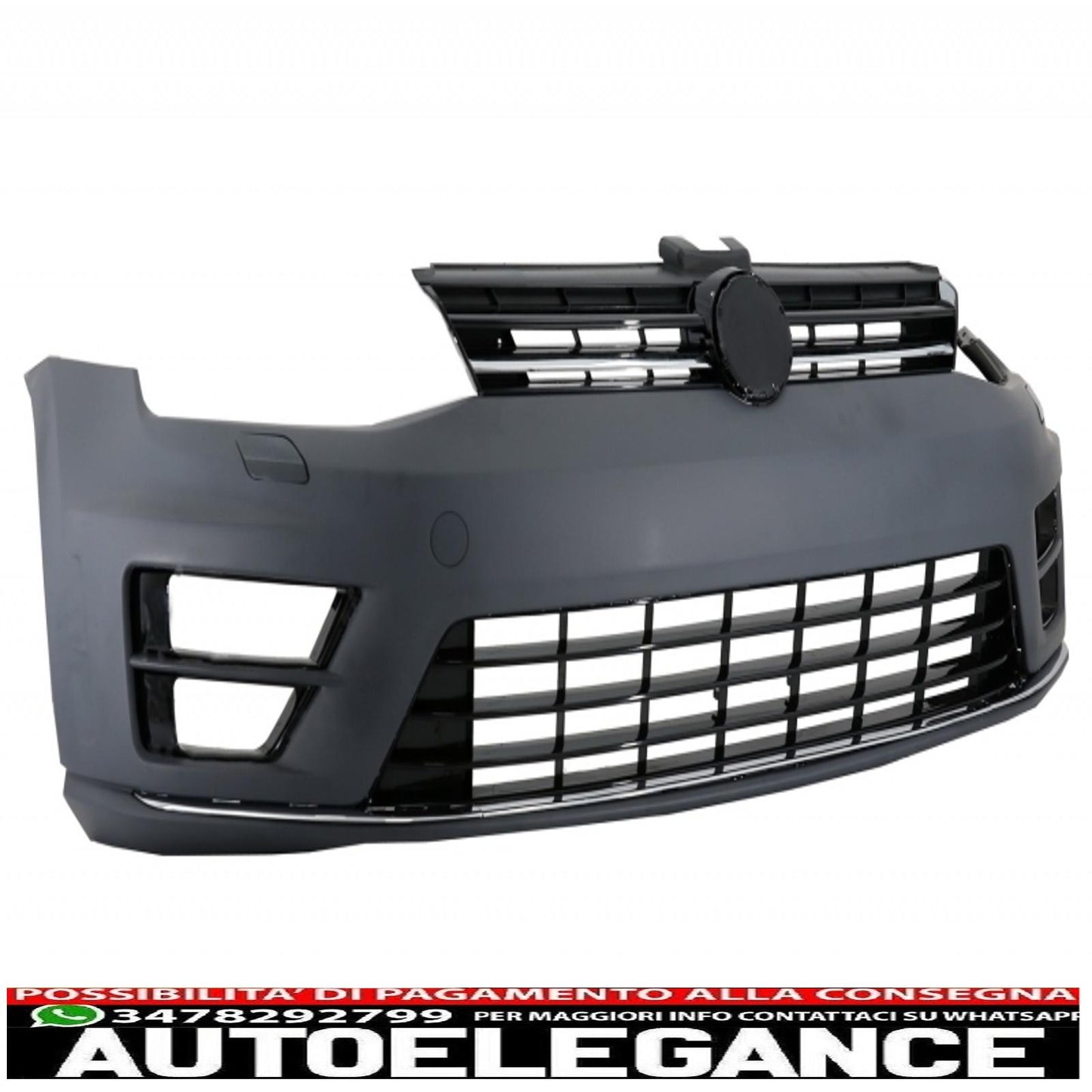 paraurti anteriore con fari 3d drl argento led luci di svolta dinamiche sequenziali adatte per vw golf vii 7 (2013-2017) r-line look rhd