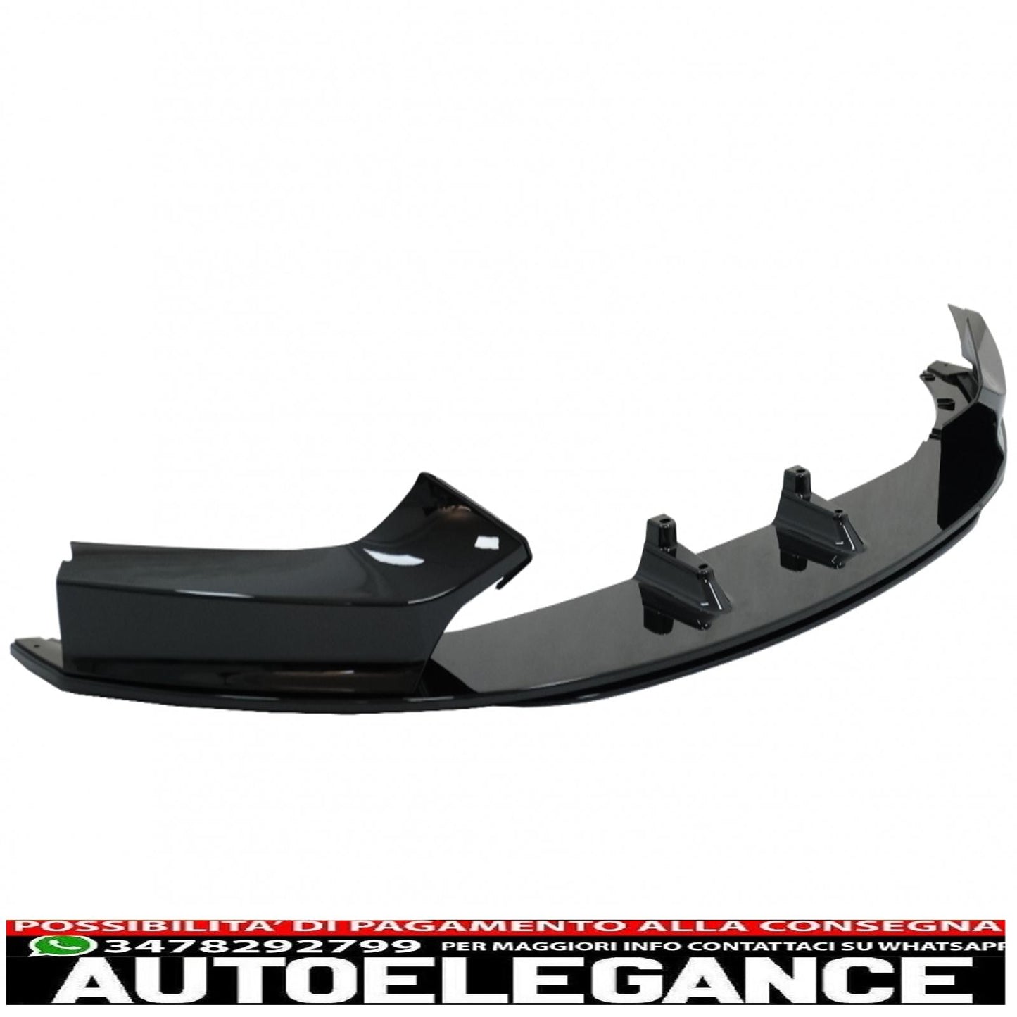 Front bumper spoiler lip suitable for bmw 2 series f22 f23 (2013-) coupe cabrio m-performance design piano black